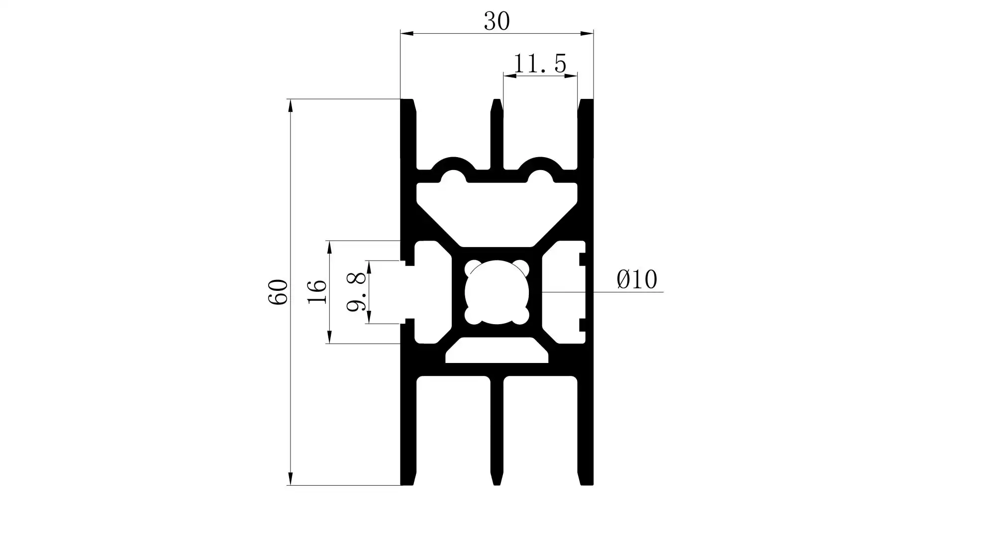 3060 aluminum extrusion 6030 aluminum extrusion profile