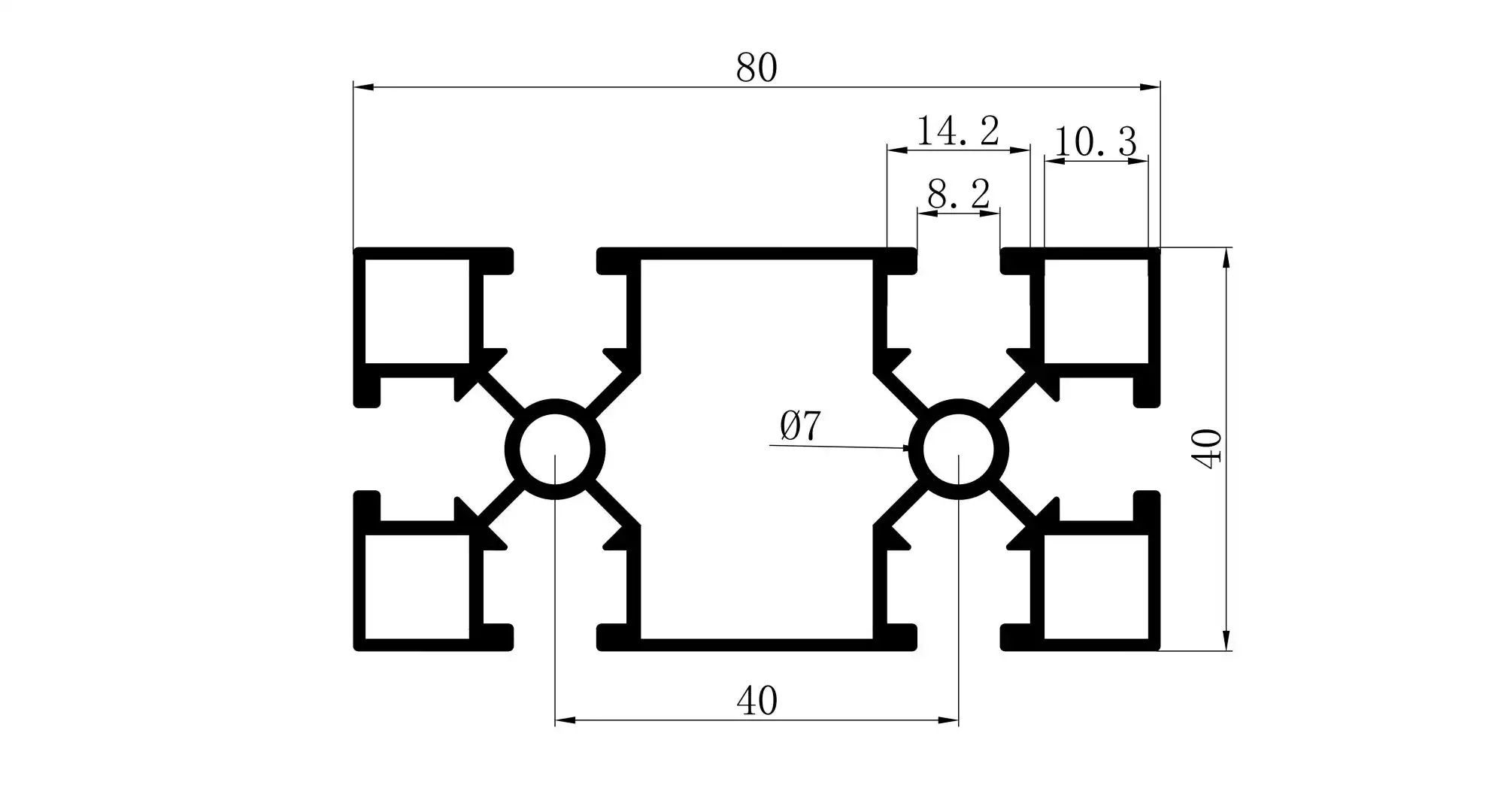 4080 aluminum extrusion 8040 aluminum extrusion