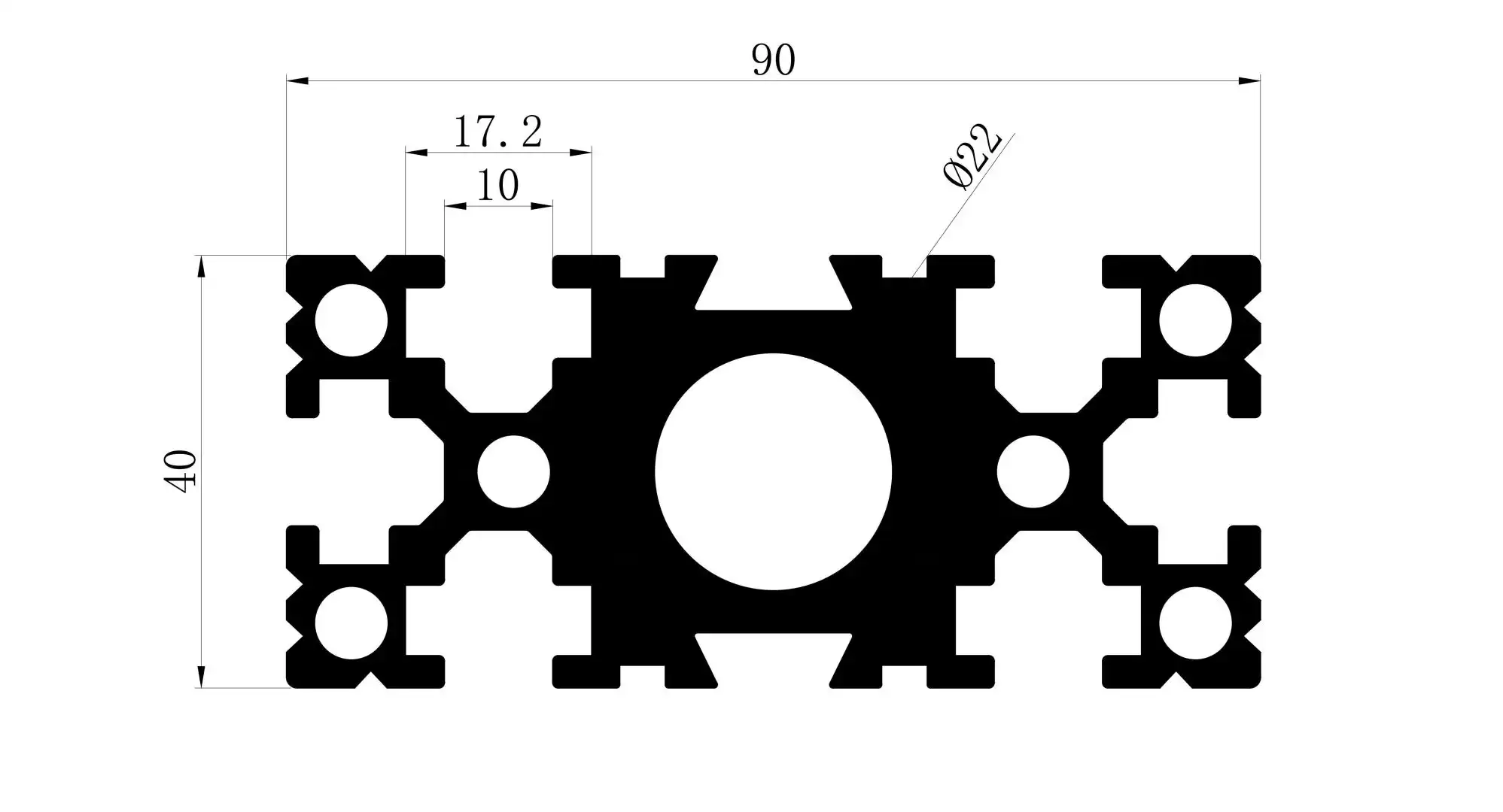 4090 aluminum extrusion 9040 aluminum extrusion