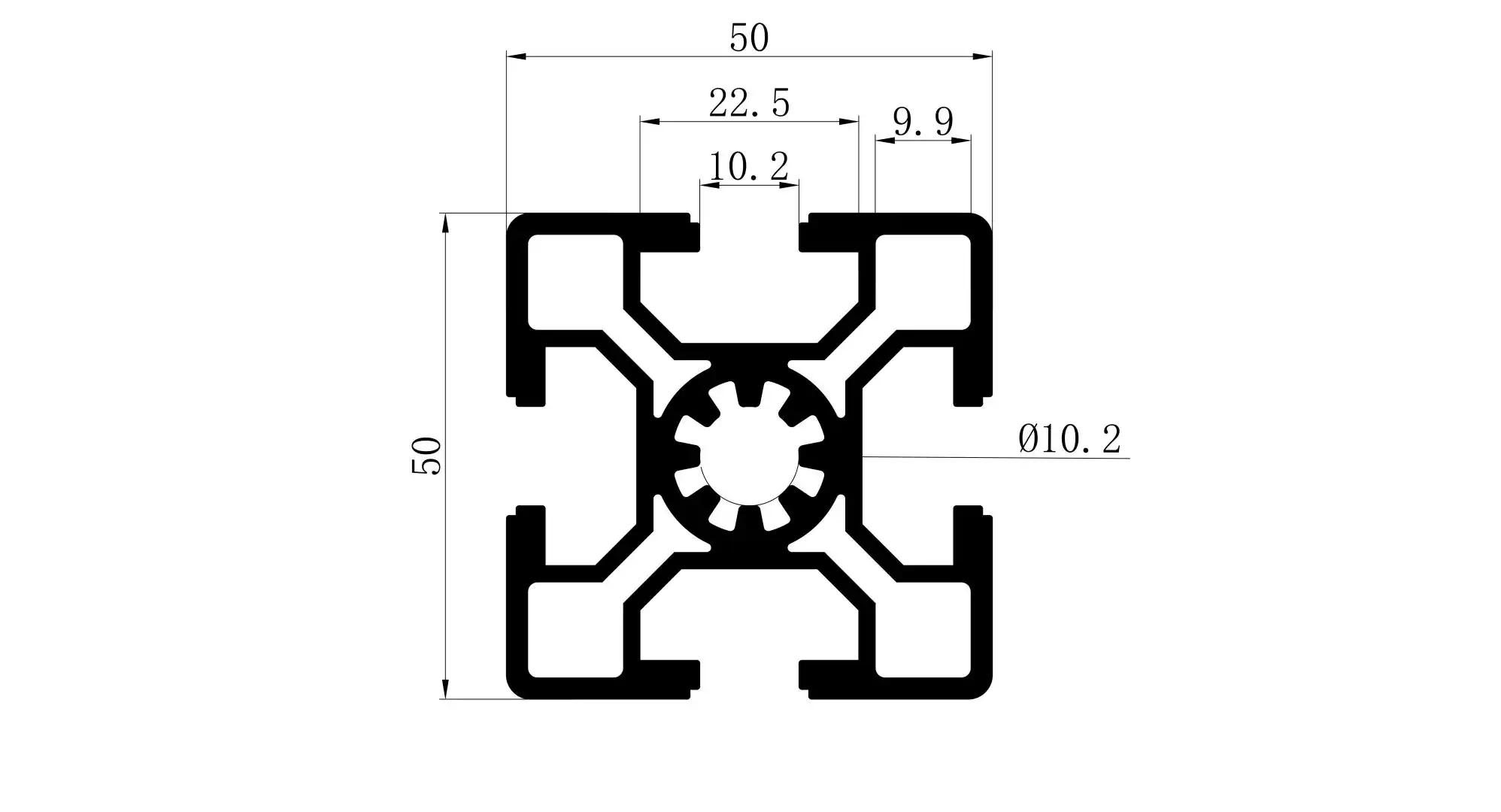 5050 aluminum extrusion profiles